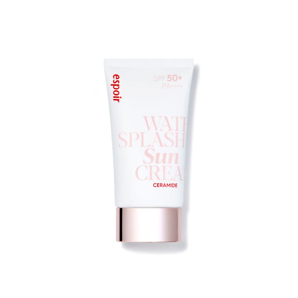 espoir Water Splash Sun Cream Ceramide SPF50+ PA++++ 60ml – Moisture-Burst Tone-Up Sunscreen with Ceramide NP, Peptide, Centella | Vegan Hydrating UV Protection _ Made in KOREA